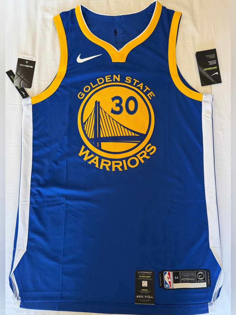Nike NBA Golden State Warriors Curry #30 Basketball Jersey AV2643-496 Men: M(44)